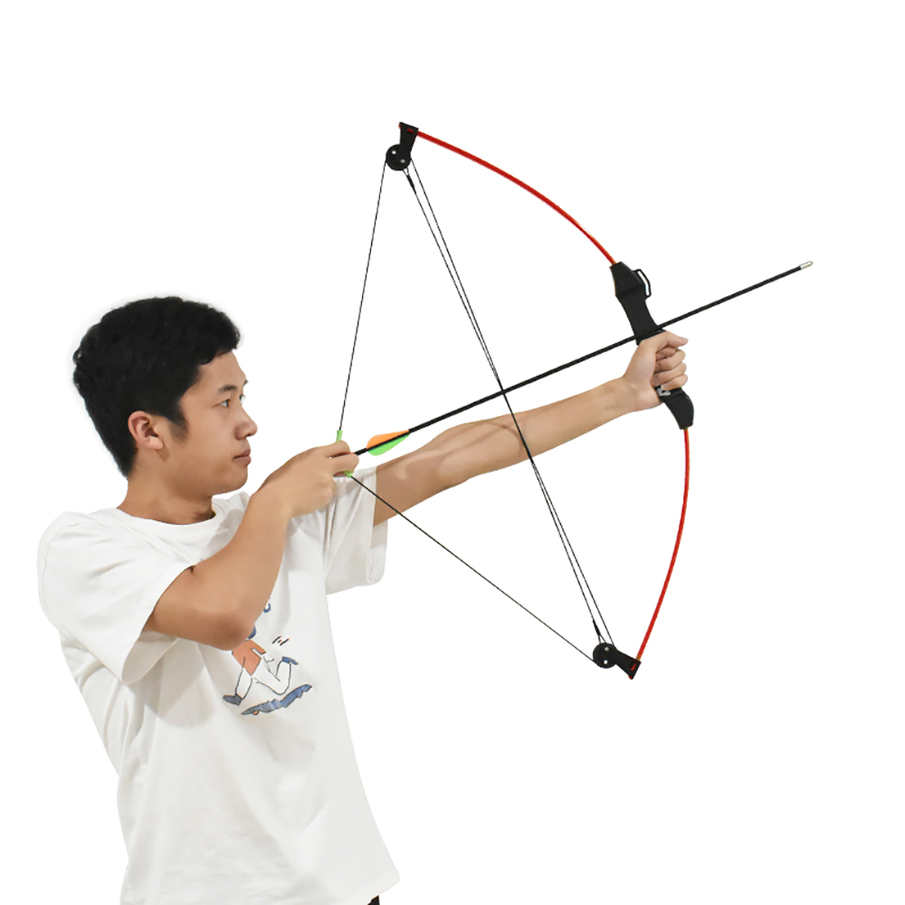 Runzkzy Bow and Arrow for Teens Beginner Archery Shooting Practice Compound Bow Training Set