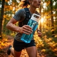 thumbnail image 6 of Clean Bottle 25 oz Tritan Square BPA-Free Water Bottle with Easy-Clean Design and Leak-Proof Cap Blue, 6 of 6
