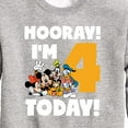 thumbnail image 3 of Mickey & Friends - Hooray I'm 4 Today - Toddler And Youth Crewneck Fleece Sweatshirt, 3 of 5