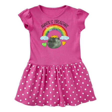 

Inktastic Auntie s Treasure St. Patrick s Day Rainbow and Gold Gift Baby Girl Dress