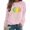 A-Pink, variant on CLOISE Crewneck Sweatshirt Womens Graphic Long Raglan Sleeve Pullover Tops Shirts Loose Trendy Fall Clothes Outdoor Pink M