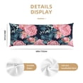thumbnail image 2 of Naloa Rose Flowers Super Soft 20x60 Body Pillow Case,Long Side Hidden Zipper（PILLOWS ARE NOT INCLUDED）, 2 of 6