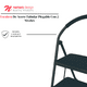 thumbnail image 3 of Escalera De Acero Tubular Plegable Con 2 Niveles Negra Namaro Design, 3 of 5