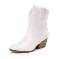 thumbnail image 1 of Bota DREAM PAIRS DWUMAB2504 Blanca Cowboy con Tacón de 17 cm, 1 of 8