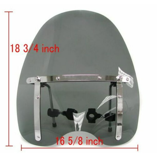 Smoke Tinted Motorcycle Windshield Windscreen Universal for Harley