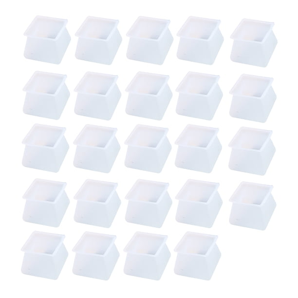 24 fundas de silicona para base de mesa y silla, cuadradas de silicona, transparentes Ormromra CPB-DE-WX128-5