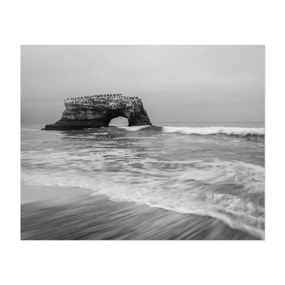Pacific Arch 02 B&W - Santa Cruz California Photography Unframed Wall Art Print 5 x 7 inches
