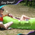 thumbnail image 5 of Nevlers Blue & Green Inflatable Lounger (2 Pack) with Travel Bag and Pockets, 5 of 8