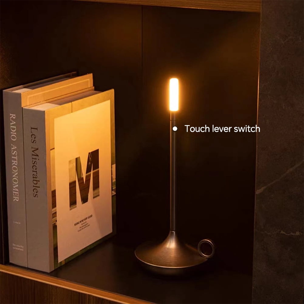 ITIGOITIE Atmospheric Candlelight Art LED Desk Lamp, Aluminum Oxide, Black