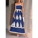 thumbnail image 4 of Vestido de Tirantes Finos con Estampado Floral y Bolsillos, Azul Marino L, 4 of 7
