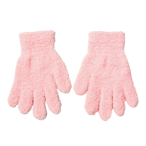 Splozh Toddler Gloves Waterproof Warm Kids Winter Gloves for Boys Girls Children Full Fingers Stretchy Warm Mittens Toddler Pink,8-16 Years