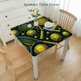 thumbnail image 2 of nygtbtfer Funny Colourful Tennis Racquets and Tennis Fabric Round Table Cloth, Polyester Colorful Tablecloth, Table Cover Protector for Holiday, Party, Wedding, Birthday, Decoration Use, 2 of 7