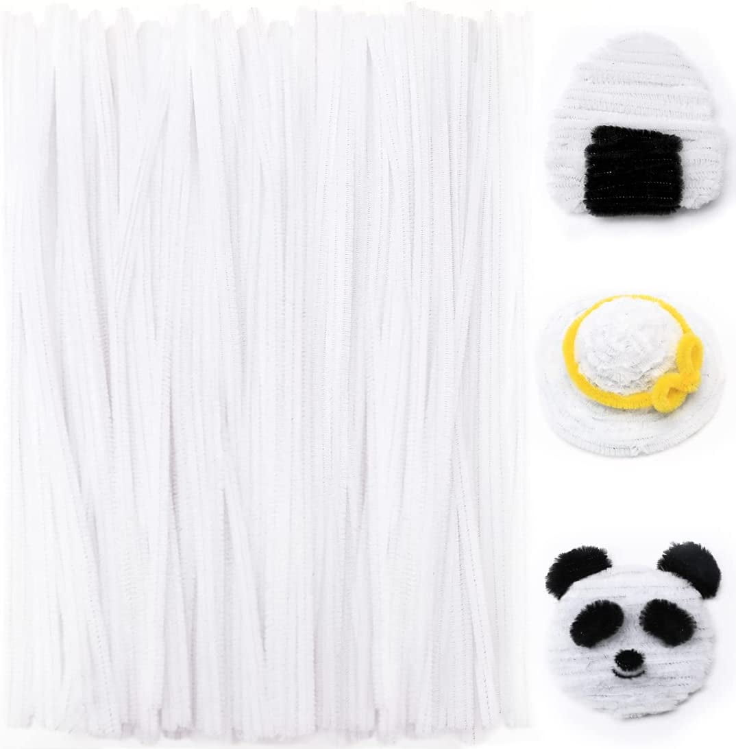 Pipe Cleaners for Crafts (200pcs in White), 12 inch Long Pipe Cleaners