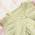 thumbnail image 4 of KPOPLK Toddler Girl Summer Clothes Tank Tops Gingham Pants Little Girls' Clothing Sets Boho Cute 2 Piece Outfits(Green&2,4-5 Years), 4 of 9