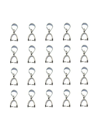 100pcs Brass Fittings Pendants for Necklaces Abrazaderas De Metal Necklace  Connectors Pendant Clasp for Necklace Pendant Clasp Connectors Pinch Clips