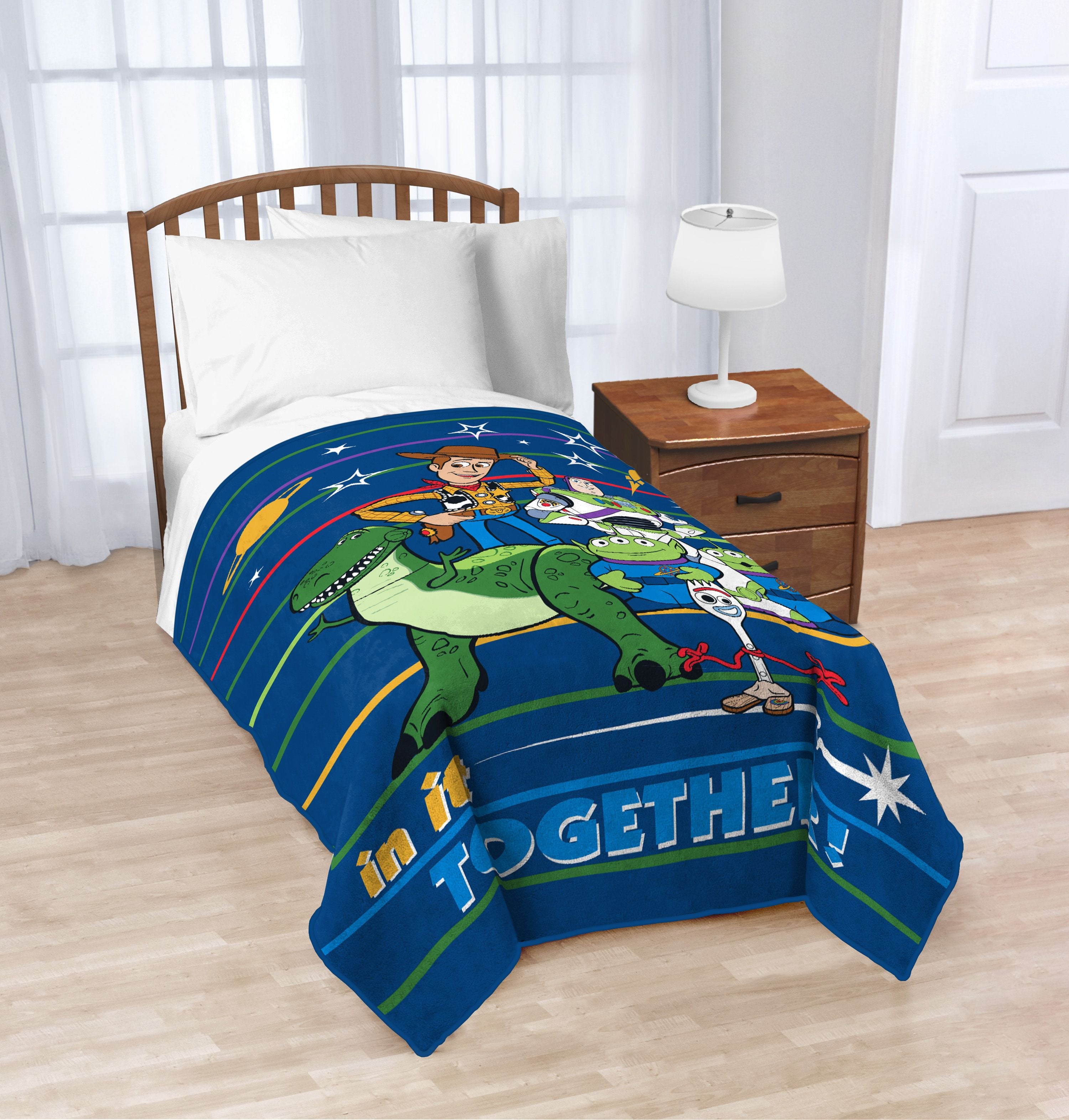 Woody DWSM Toy Story 4 Fleece Throw,Blue Forky Buzz Lightyear Design Baby Blanket,Super Soft Blanket,Perfect for Any Bedroom 1,130 * 150CM 