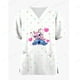 thumbnail image 2 of Uniformes médicos de enfermera con estampado 3D de Disney Stitch, cuello en V, manga corta, bolsillo, ropa de trabajo, uniformes médicos, accesorios, 2 of 4