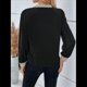 thumbnail image 4 of Blusa de Larga con Cuello en V para Mujer, Camisa Informal de Trabajo y Negocios Negro XXL, 4 of 9