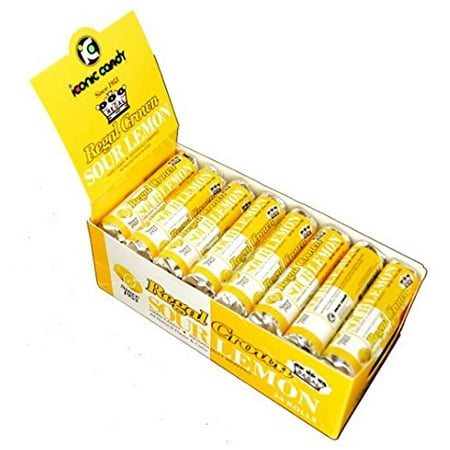 Regal Crown Hard Candy Rolls - Sour Lemon 24 ct (Best Sour Candy In The World)