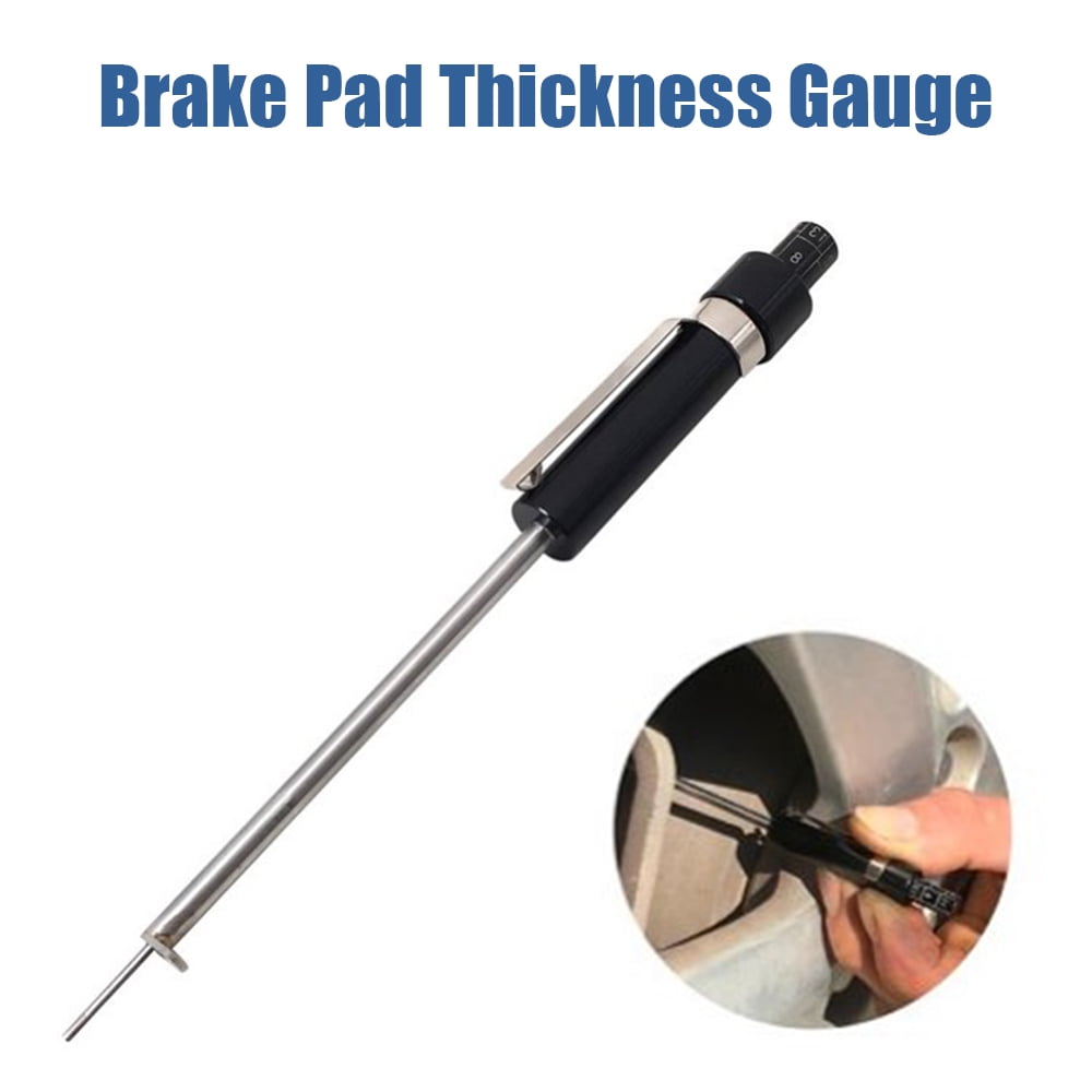 Brake Pad Thickness Gauge, Metal Plastic Portable Durable Accurate Measurement Measuring Tool