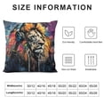 thumbnail image 5 of Orinice Lion Headphones Digital Painting Graphic Decorative Throw Pillow Cover 1PC 18x18in, 5 of 5
