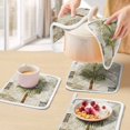 thumbnail image 5 of Vintage Palm Trees Pot Holders for Kitchen Heatproof Potholder, 3 Pack Summer Tropical Botanical Beige Burlap Hot Pads Multipurpose Oven Pads Cloth Potholders Trivet for Cooking Baking, 5 of 8