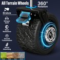 thumbnail image 2 of Carro Plegable, Capacidad de 295 kg, Carro Utilitario Plegable de 300L con Ruedas Todoterreno y Frenos, Carro de Playa Resistente para Compras, Camping, Deportes y Más, 2 of 8