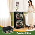 thumbnail image 2 of 4 Drawer Vertical Storage Dresser floral flowers dark watercolor for textiles interior with Wood Top Fabric Pull Drawers, 2 of 8
