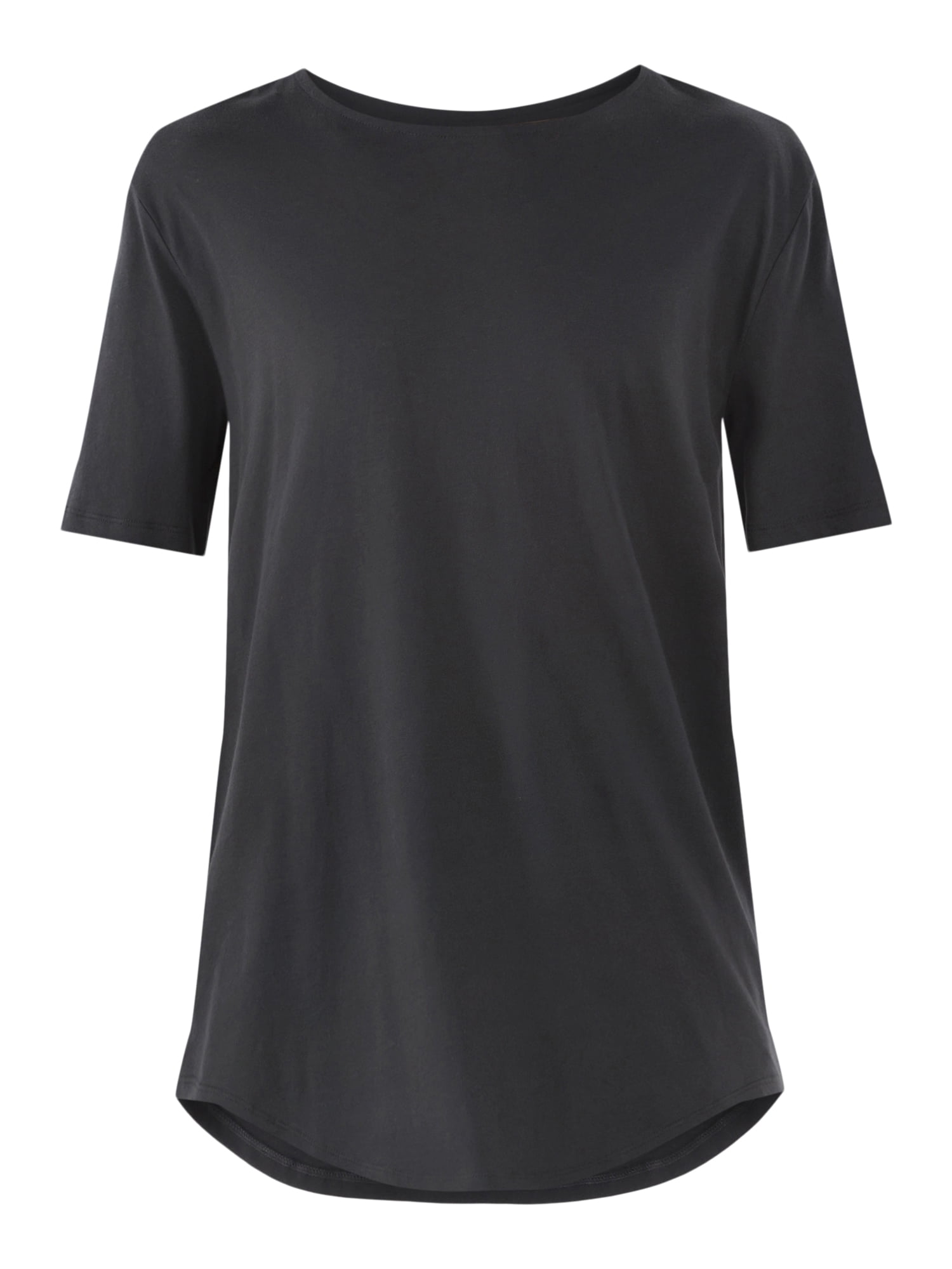 No Boundaries Men's & Big Men's Longline Curved Hem Elongated Tee Shirt, 2-Pack, Sizes XS-5XL