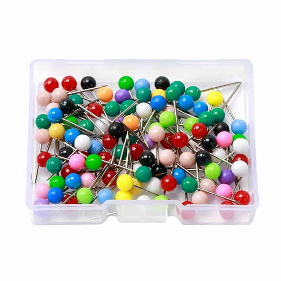 FACEGA 100pcs 4MM Colorful Straight Pins in Box - Sewing & DIY Supplies for Dressmaking