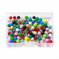 FACEGA 100pcs 4MM Colorful Straight Pins in Box - Sewing & DIY Supplies for Dressmaking