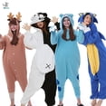 thumbnail image 2 of Pijama de tiburón Bulbasaur para adultos, Mono de fiesta familiar, mono de punto de oso Kigurumi, disfraces de conejo y cerdo, 2 of 6