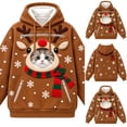 thumbnail image 3 of HAYIMI Pet Pouch Hoodie For Men Women Flannel Lined Sweatshirt With Holding Hole Front Pockets Carry Pouch For Small Cat Puppy Hoodie with Dog Carrier Pet Pouch Pocket, 3 of 5