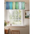 thumbnail image 3 of Kitchen Valances for Window, Farm Green Wood Board Light Filtering Rod Pocket Valance Curtain, Farmhouse Retro Wooden Plank &nbsp;Short Curtains Window Topper for Bedroom Bathroom Living Room 54x18in, 3 of 7