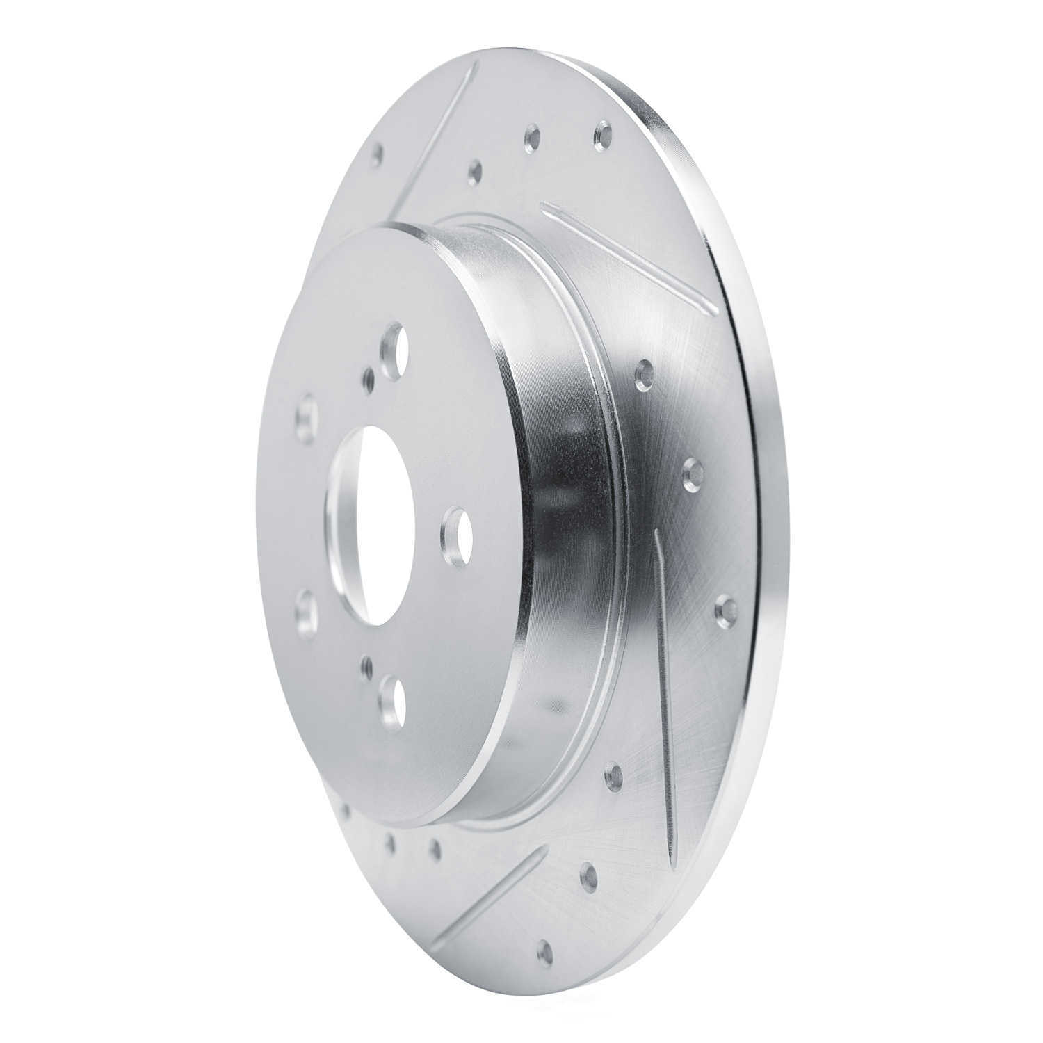 Dynamic Friction Company 631-76156L DFC Brake Rotor - Drilled And Slotted - Silver