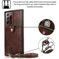 thumbnail image 5 of Galaxy Note 20 Ultra PU Leather Wallet Case,Necklace Crossbody Lanyard Case Cover with Card Holder Adjustable Detachable Anti-Lost Neck Strap Case for Samsung Galaxy Note 20 Ultra,Brown, 5 of 14