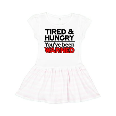 

Inktastic Tired & Hungry Gift Toddler Girl Dress