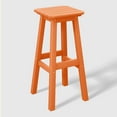 thumbnail image 4 of WestinTrends Malibu 29" HDPE Outdoor Patio Square Bar Stools (Set of 2), Orange, 4 of 8