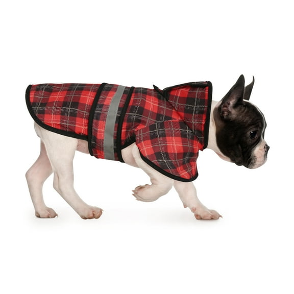 HDE Dog Raincoat Hooded Slicker Poncho for Small to X-Large Dogs and Puppies Plaid M