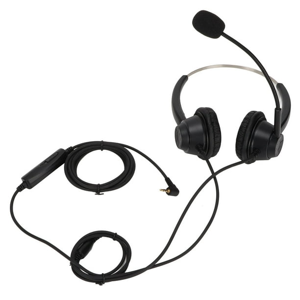 Call Center Earphone, Wired Telephone Headset Binaural Adjustable