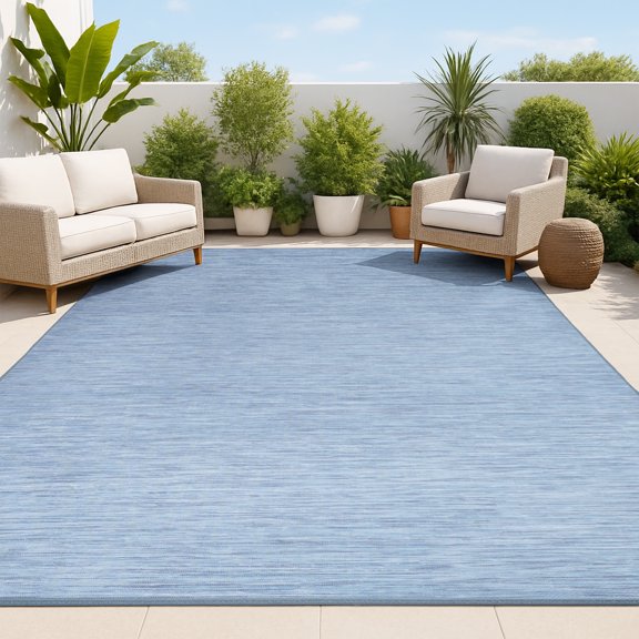 JONATHAN Y TUSCAN SUN 4 x 6 Area Rug, Ethan Flatweave - Blue, TSN100B-4