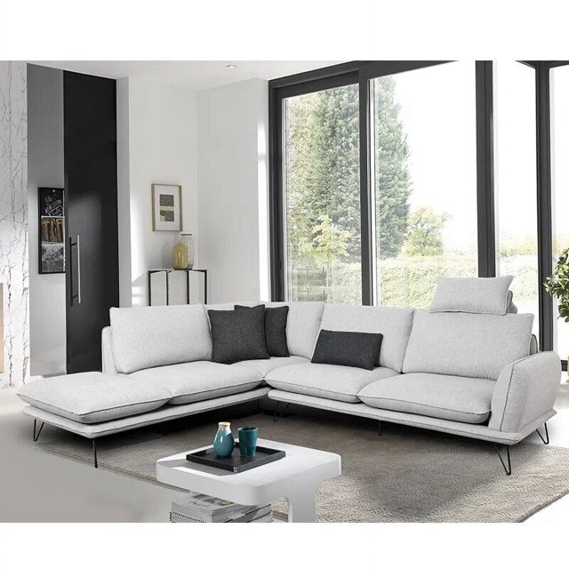 New Material Fabric Sofa Modern Furniture L Shaped Sofa Designs Living Room Corner Sofa Set Furniture My Lux Decor Round
