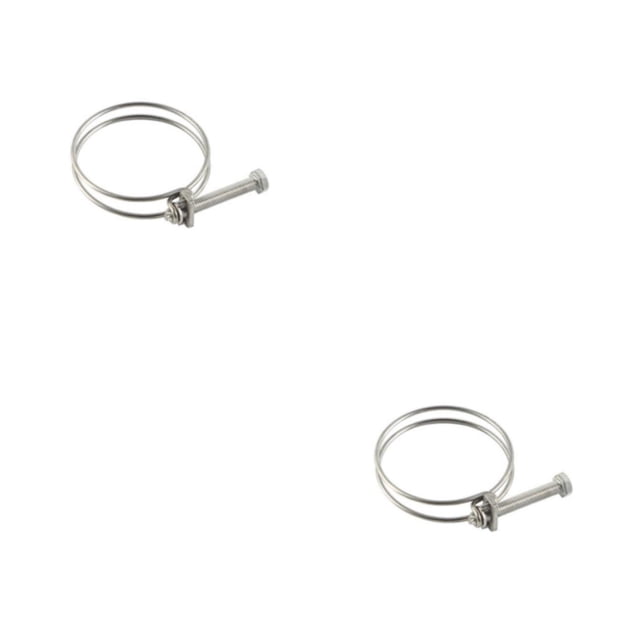 Kearding Abrazaderas para tubos de acero inoxidable 304: aro de alambre de acero inoxidable duradero y resistente al óxido 34-38 34-38 2Conjunto