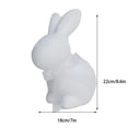 thumbnail image 2 of Easter Flocked Bunny Figurine with Bow, Realistic Fuzzy Rabbit Statue, Adorable Easter Bunny Decor Home Tabletop Decor, Soft Easter Decor for Cozy Farmhouse Mantel and Shelf Display, 7*8.6in, White, 2 of 7