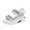White, variant on Womans Sandals Flat Heel Open Toe Casual Versatile Solid Color Women Footwear Comfortable Ankle Strap Walking Beach Shoes White 6.5
