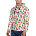 thumbnail image 3 of Wukai Tulips Flowers Print Men Hoodies Fleece Sweatshirts Long Sleeve Sweaters Pullover Fall Outfits Winter Clothes-X-Large, 3 of 7