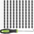 thumbnail image 3 of 100Pcs Garden Stakes Staples Sharp Landscape Staples 6×1 Inch Landscape Pins U Shaped Yard Ground Pins Multifunctional Yard Stakes Practical Sod Pins Stakes Turf Staples for Turf, 3 of 10