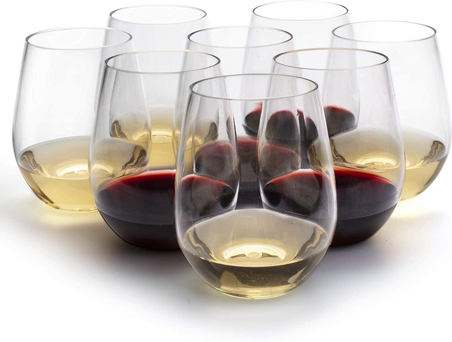 taza Outdoor Plastic Wine Glasses With Stem (20oz), Unbreakable Tritan Wine  Glasses by TaZa