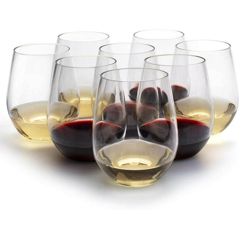 Gutsdoor Wine Glasses Large Stemless Wine Glasses 18.9 Ounce Set of 4 Iridescent Glasses All-Purpose Drinking Wine Beverage Glasses for Red White