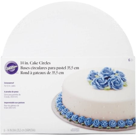 152mm - 355mm Round Cake Card Boards 3mm Double Cut Edge 6-14 inches 